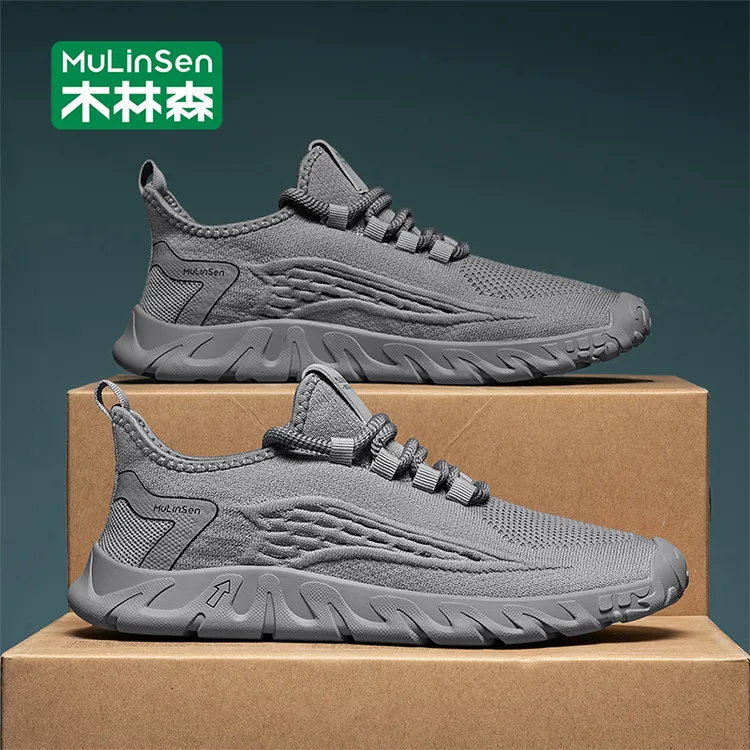 木林森男鞋秋季透气薄款椰子鞋男网面运动鞋户外跑步轻便休闲潮鞋