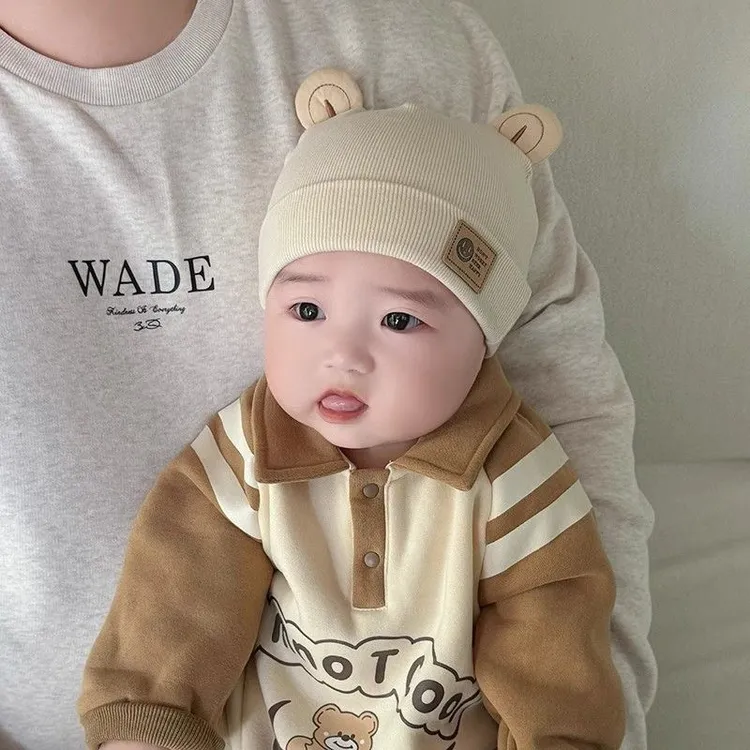 秋冬新品婴幼儿帽子春秋薄款护囱门胎帽男女宝宝小月龄遮阳新生可