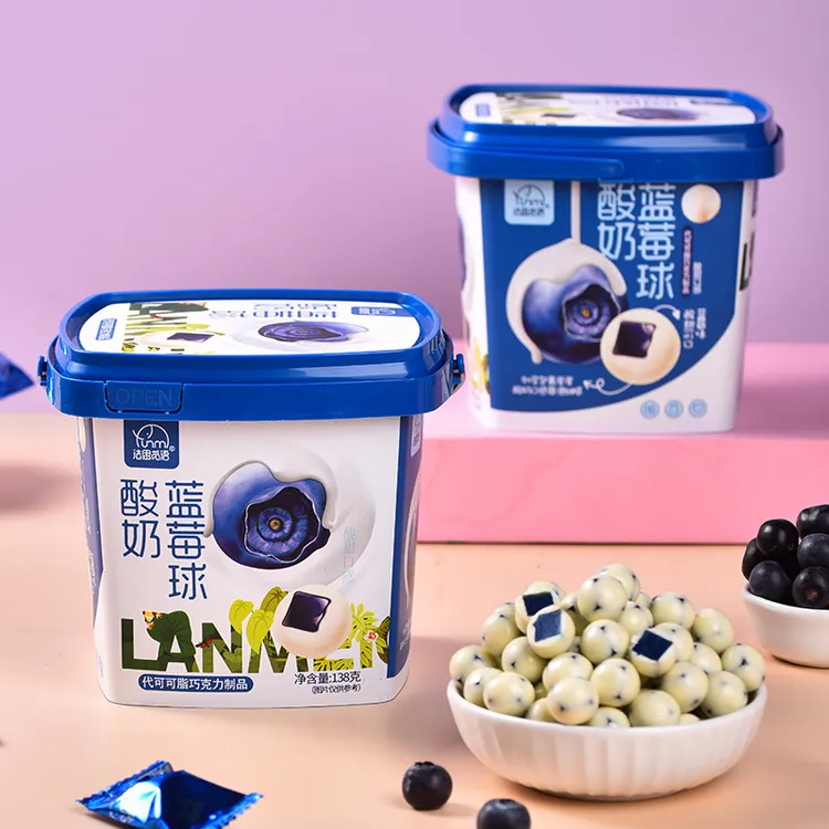旺仔小乔酸奶蓝莓球休闲零食婚庆喜糖法思觅语巧克力伴手礼糖果