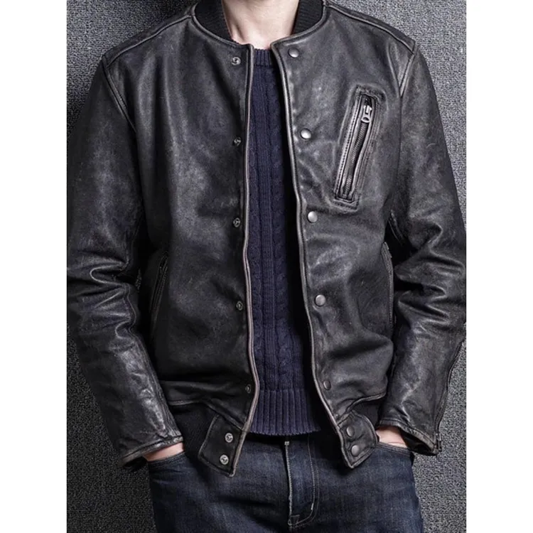 意大利&稻草先生官方正品~2025新秋季时尚苦恼皮革优雅英俊