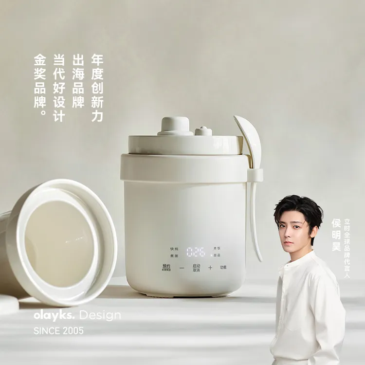olayks立时微压陶瓷电炖盅家用迷你小型电炖锅炖汤锅煮粥电饭锅煲
