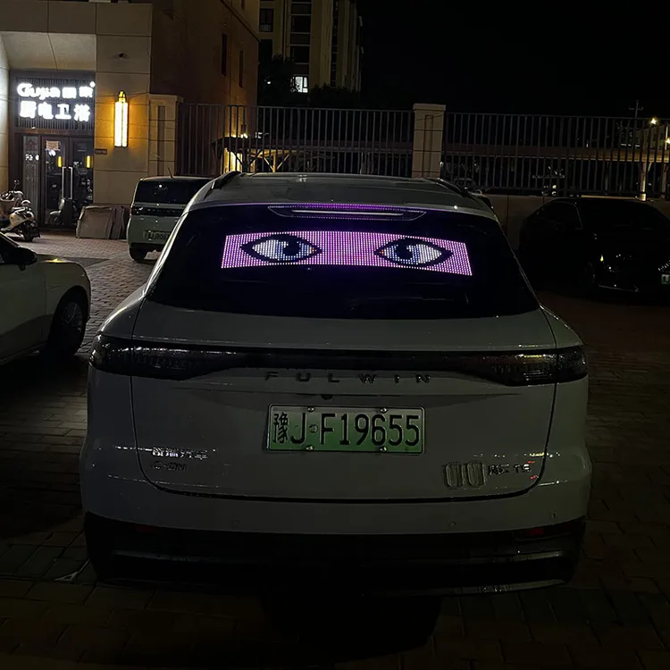风云T9专用后窗显示屏会动的眼睛支持个性化定制文字表情字母图片