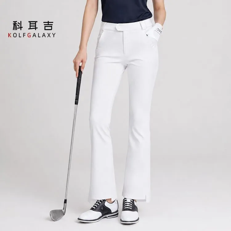 高尔夫女装夏季新款速干弹力网球运动时尚修身微喇长裤薄款