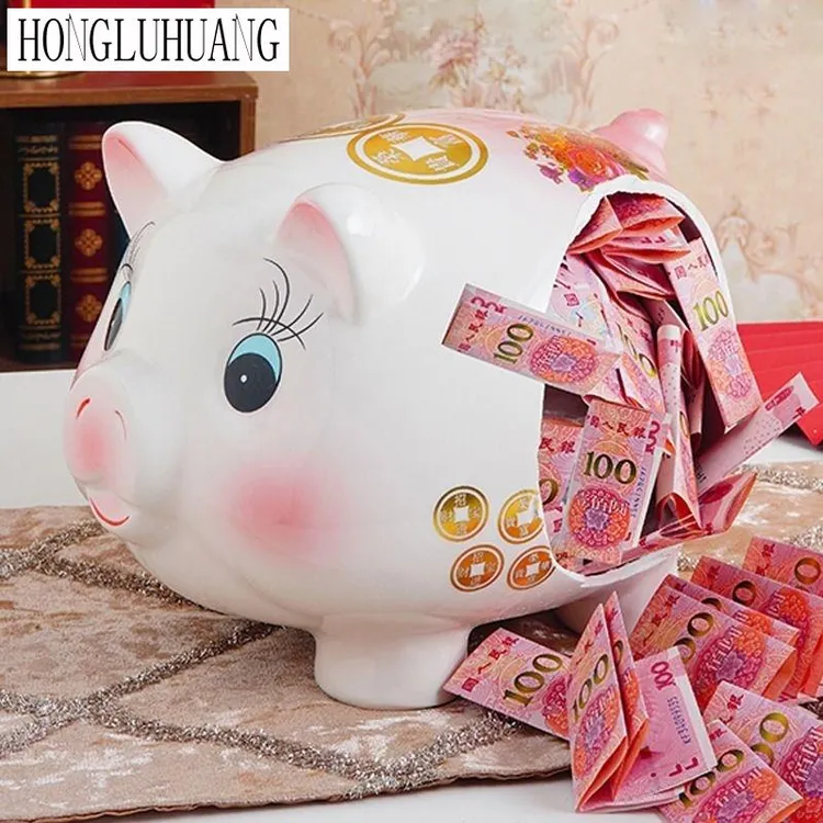 2025新款储蓄罐存钱罐只进不出不可取女大号陶瓷猪摆件礼品超大
