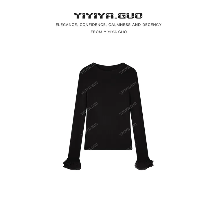 yiyiya.Guo艺艺吖【年华】新款贴肤显瘦圆领长袖针织毛衣090111SS52