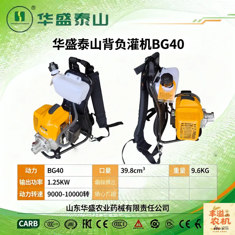 华盛泰山（进口TK化油器BG40）/CG400割草机家用大马力除草割灌机