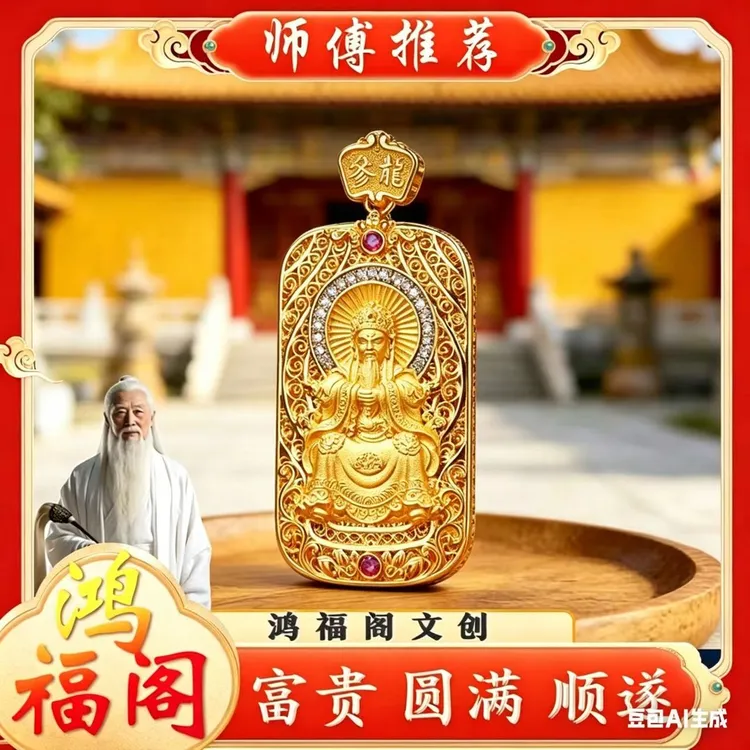 【师傅推荐】新款五台山五爷项链男女通用吉祥挂饰吊坠商品图