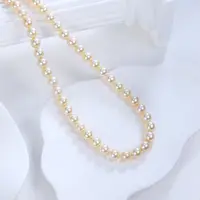 【LNDI】S925银海水珍珠羽皇金项链6-7MM