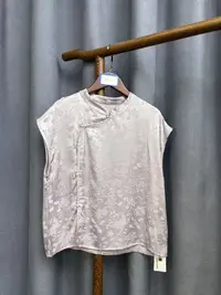 2025夏季新款时尚简约新中式桑蚕丝奥黛上衣女A382