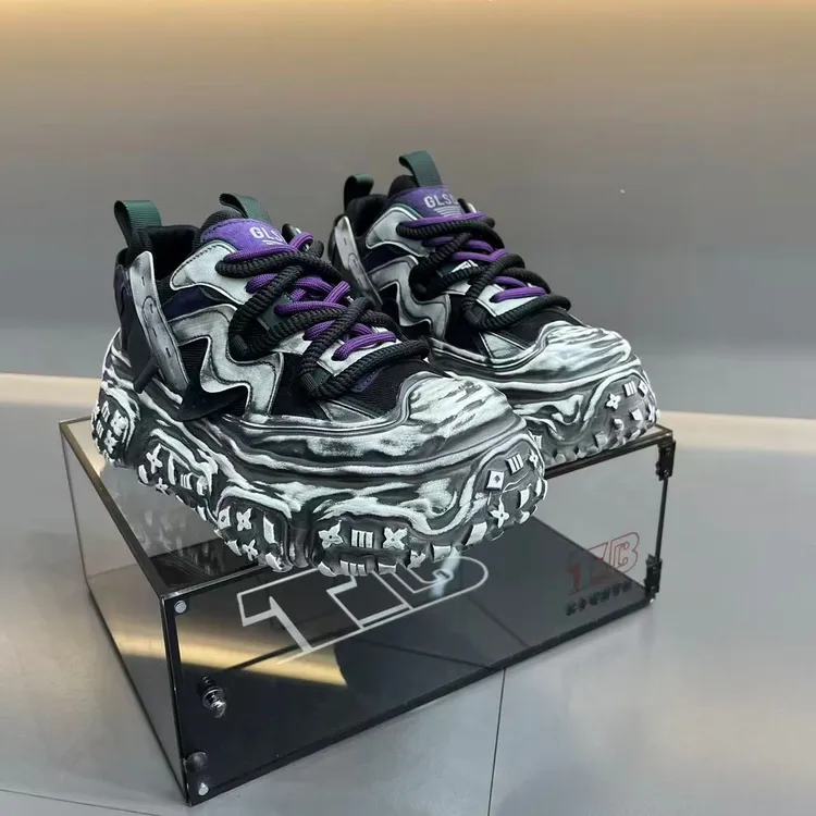 轻奢老爹鞋男ins厚底增高运动休闲鞋复古流行低帮板鞋痞帅男鞋子