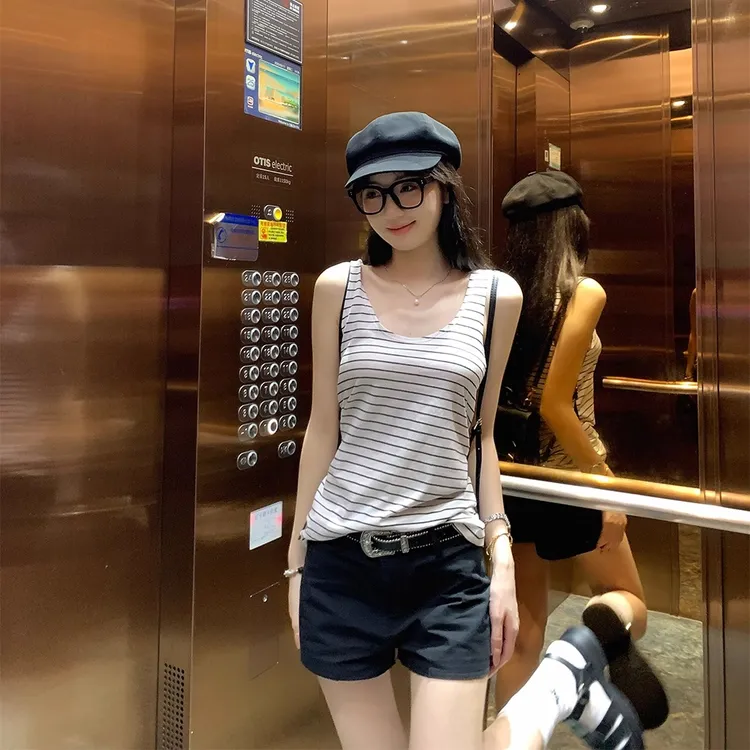 mcc lemons 条纹背心T恤女