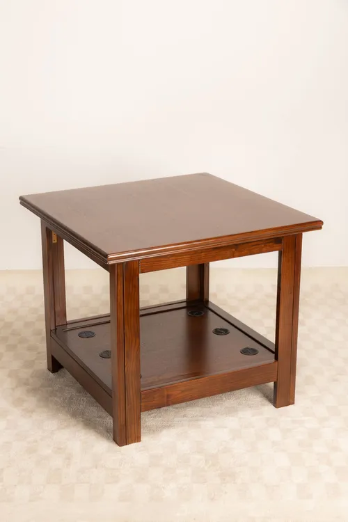 湘家保70方形实木烤火架烤火烘衣层高档实用超暖茶桌茶台一整套