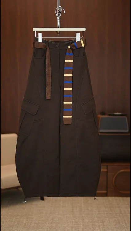 【深冬风尚】冬季奥粒绒韩版潮流工装裤女休闲百搭弯刀裤3350绒