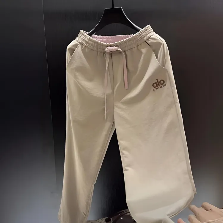 秋季新款时尚字母刺绣休闲裤男士宽松百搭直筒裤撞色运动潮流长裤