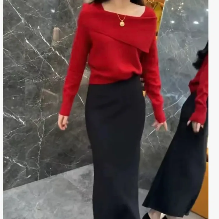 新款气质显瘦上衣高腰百搭半身裙女装