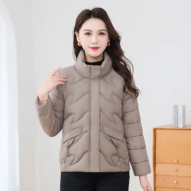 妈妈款时尚大码棉服冬季2025新款中老年棉衣外套洋气加厚棉袄短款