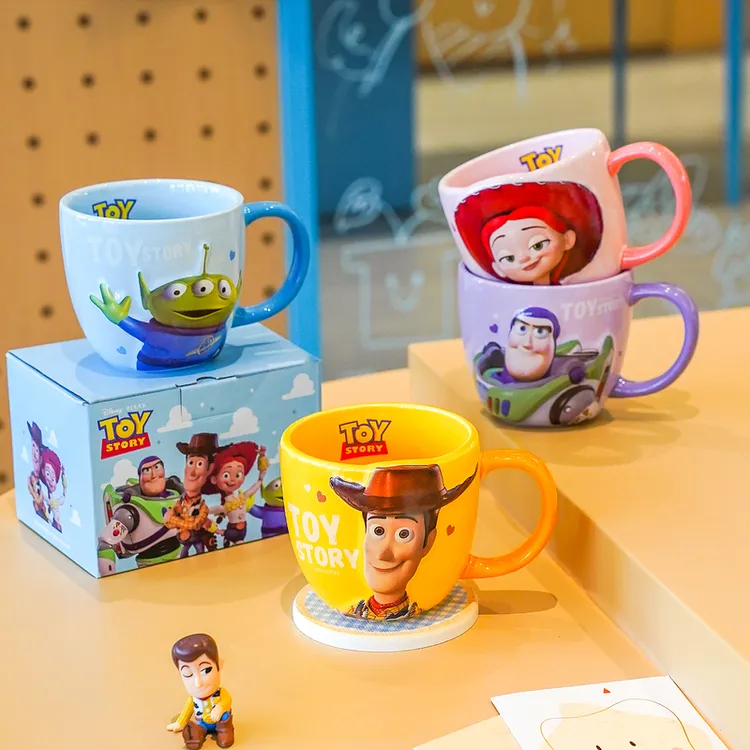 川岛屋玩具总动员马克杯可爱儿童水杯家用早餐牛奶杯子陶瓷咖啡杯