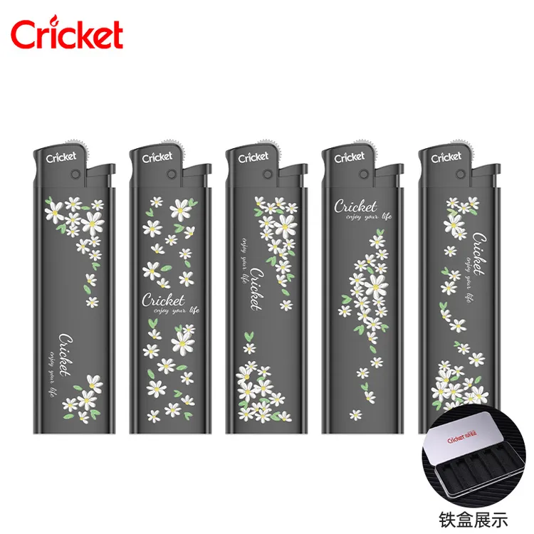 Cricket草蜢进口打火机网红新款小邹菊砂轮式火石广告定制印字