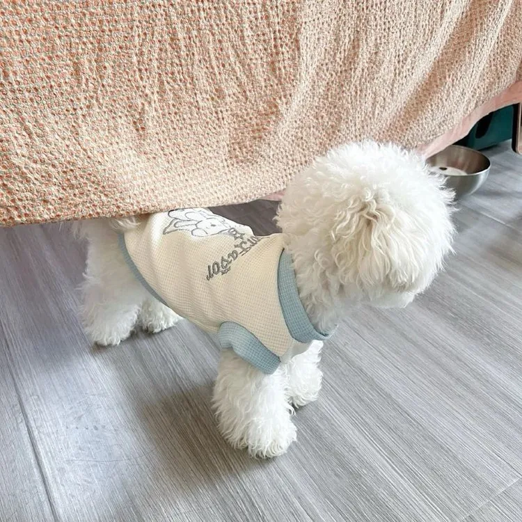 狗狗衣服夏季薄款透气华夫格背心小型幼犬泰迪博美比熊猫咪防掉毛