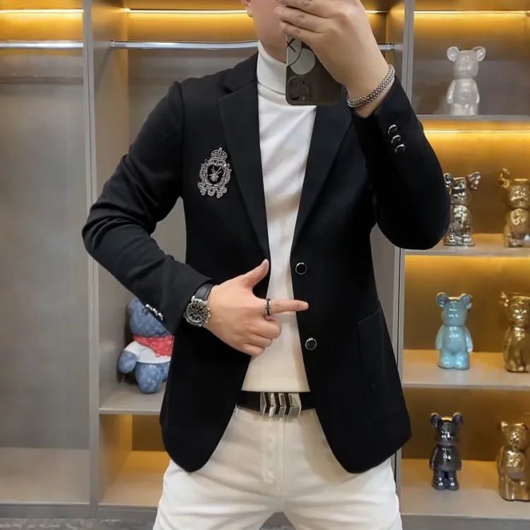 法尔利格男士春秋季新品休闲西服高品质时尚百搭商务欧货高级感