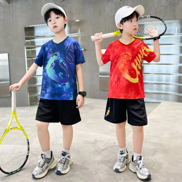 儿童球服乒乓球运动套装小学生羽毛球衣训练队服男女童速干运动服