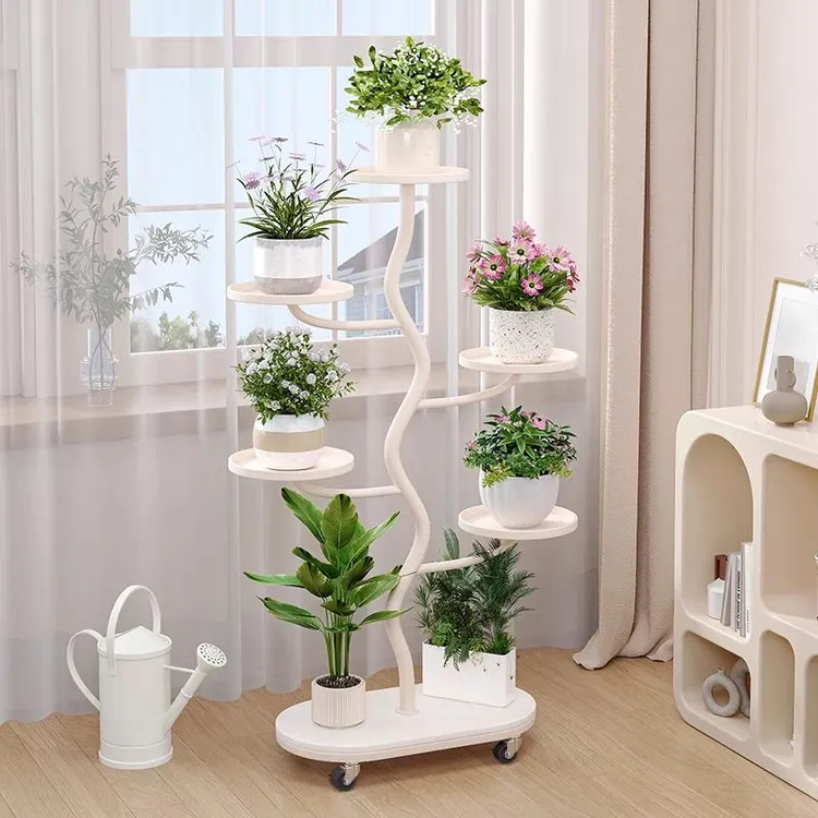 轻奢多层落地式花架子客厅阳台办公室室内外通用可移动绿植置物架