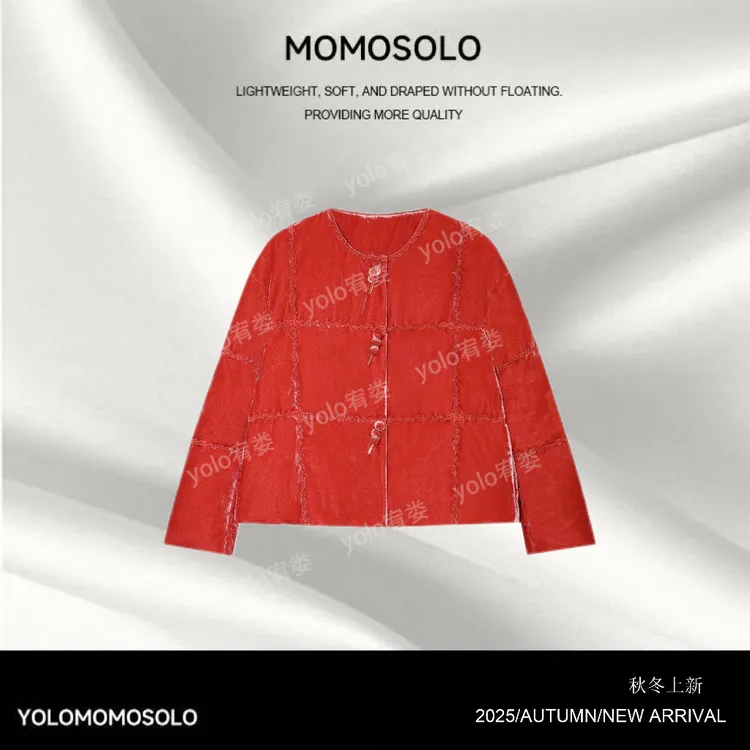 •山里红•2025冬金丝绒+90白鹅绒原创糖葫芦手工归背鹅绒服260055