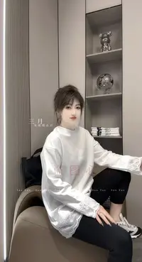2025秋季新款长袖T恤拼接蕾丝高端简约百搭（6595）