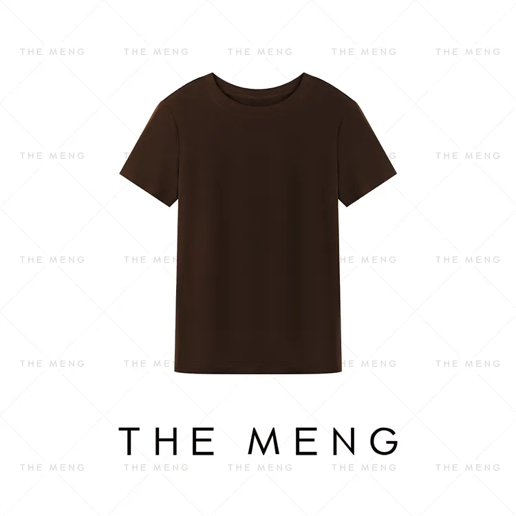 THE MENG【轻氧】天丝羊毛罗纹短袖针织打底衫T恤#M253D1070