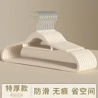 植绒衣架加厚防滑无痕家用干湿两用晾晒衣架-皮床福利