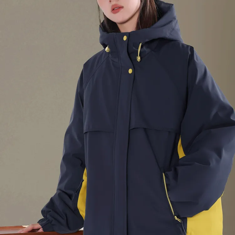 2025冬季新款中大童青少年连帽加厚中长款百搭保暖派克服冲锋衣