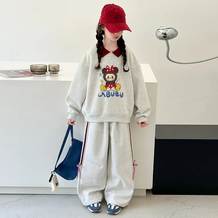 女大童运动套装秋装2025新款儿童女童洋气韩系春秋卫衣休闲两件套