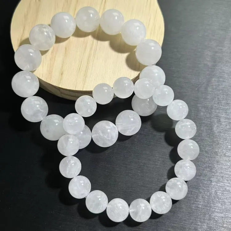 天然白幽灵水晶手串白水晶水晶手链白阿塞大卡一物一图
