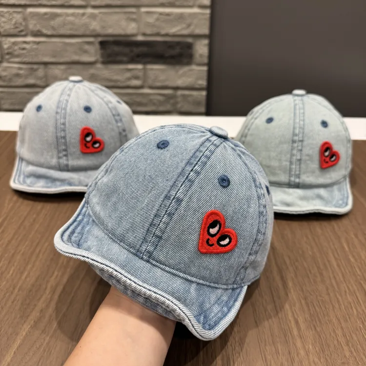 宝宝帽子春秋季婴幼儿牛仔水洗鸭舌帽儿童软檐遮阳防晒洋气棒球帽