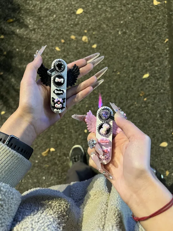 『 KS.限量』库洛米闺蜜款手作金属火机小众INS送礼可充气红色火焰