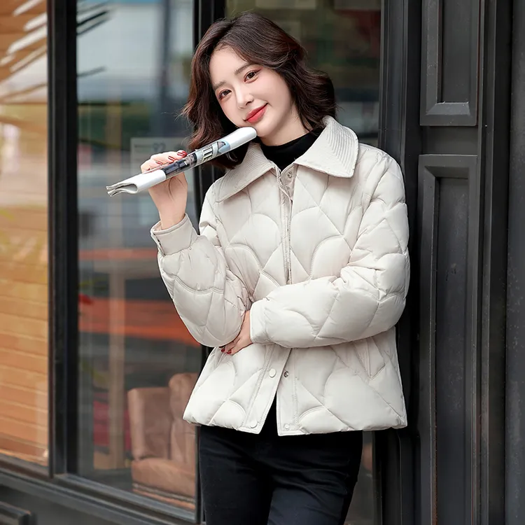 小香风短款轻薄棉服女冬季小个子宽松休闲洋气2025年新款棉袄外套