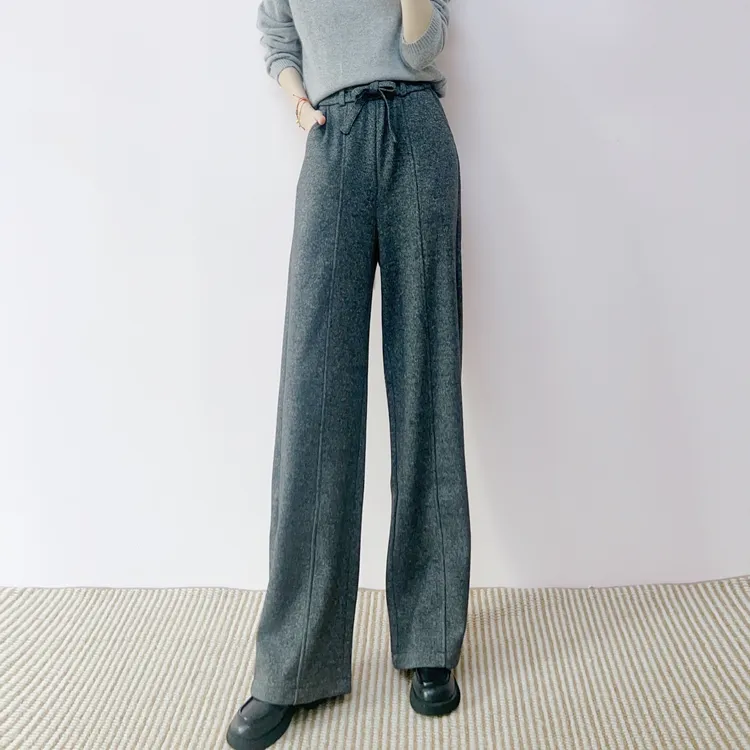 890时尚休闲高腰显瘦休闲加绒直筒阔腿裤2890/JP