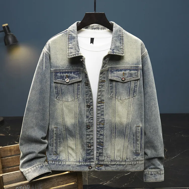 528牛仔外套男夹克潮牌百搭宽松休闲牛仔衣男款爆款2025新款