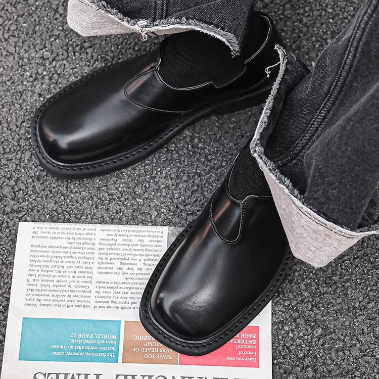 百搭男士乐福鞋小众设计休闲皮鞋男高级感通勤开车上班西装鞋子