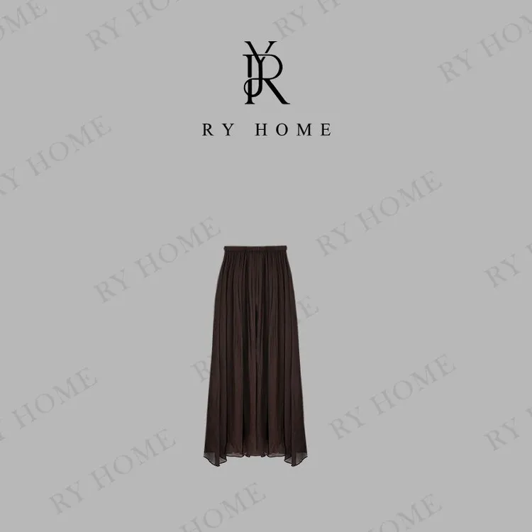【容雨RYHOME】100桑蚕丝百褶纱半裙252Q1375