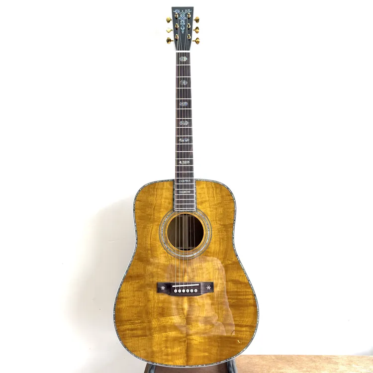 金丝楠木全单吉他41寸加振全单吉他新手入门初学舞台演出电箱吉他