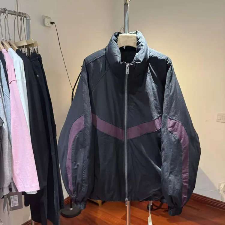 拼接一等品男士收口袖保暖时尚立领拼色90羽绒服情侣外套男款8939