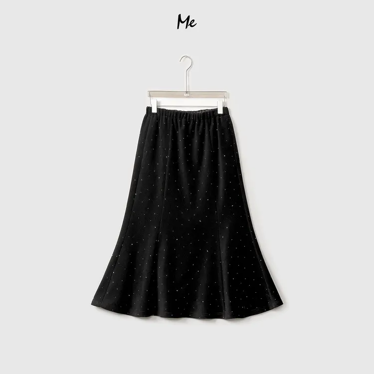 ME【星空鱼尾裙】厚绒内里baby柔锁温保暖高腰显瘦半身裙MEQA5386