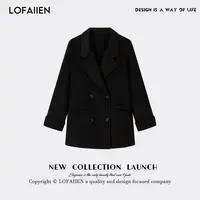LOFAIIEN/洛梵怡 "桔梗"设计款绵羊毛秋冬休闲羊毛大衣