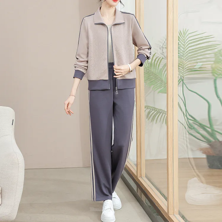 中年妈妈时尚运动两件套女春秋装新款气质大码春季休闲卫衣套装