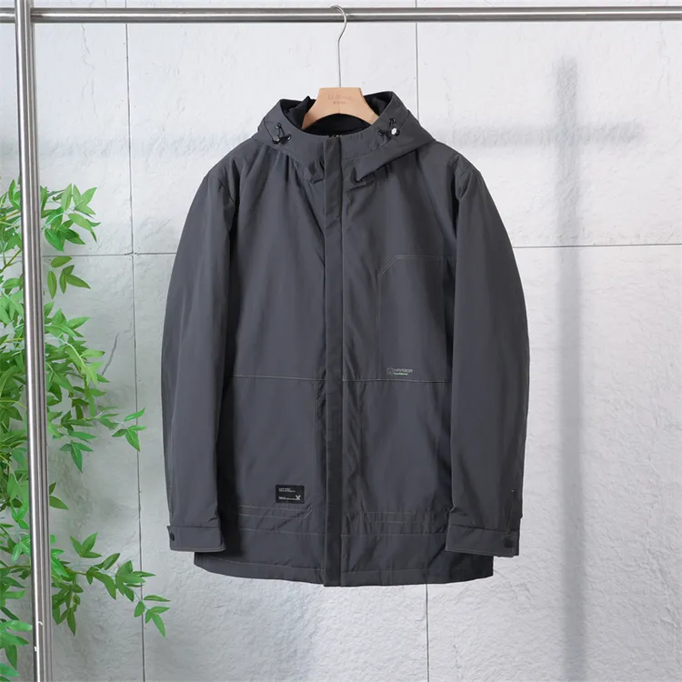 品牌撤柜男士可脱卸内胆含绵羊毛简约百搭休闲连帽夹克外套4Y130