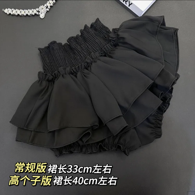 ·Mango·高个子短裙花苞裙蛋糕裙小黑色裤裙蓬蓬裙芭蕾风半身裙裤