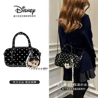 Disney/迪士尼正品【漆皮波点保龄球包】百搭手提单肩斜挎包包女