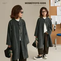 辰辰妈【诺丁山】儿童呢子大衣亲子装宽松保暖中长款外套8988D
