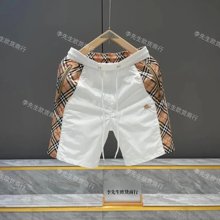 2025夏季短裤时尚潮流百搭拼接休闲短裤运动速干五分裤